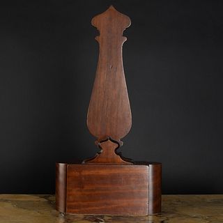 English Mahogany Weighted Plate Stand