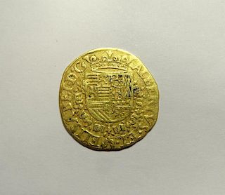 A 1600 gold coin, Brabant, Albert and Elizabeth gold Albertina d'or