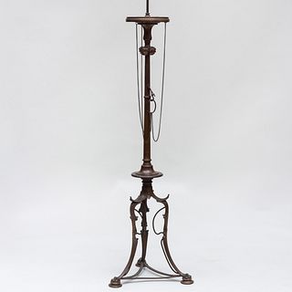 Italian Neoclassical Style Bronze Floor Lamp, After the Antique