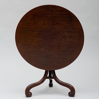 Regency Carved Mahogany Tilt Top Table