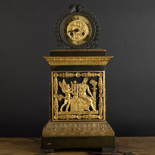 Charles X Ormolu-Mounted Bronze Mantel Clock
