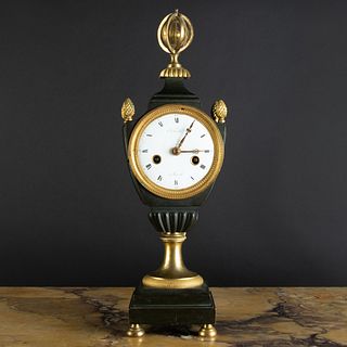 Small Empire Ormolu-Mounted Bronze Mantle Clock