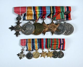 A Military MBE, 1914-18 and Victory medal, 1939-45 Star, The Pacific Star, The Defence Medal and 193