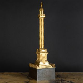 French Gilt-Bronze Model of the Vendôme Column