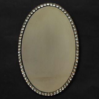 Small Irish Faceted Glass Mirror