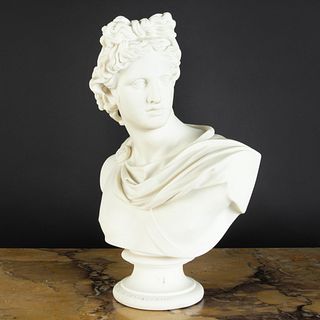 Brown-Westhead Moore & Co. Parian Bust of Apollo, After C. Delpech