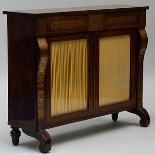 William IV Brass-Mounted Rosewood Side Cabinet