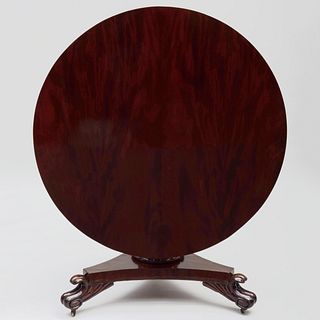 Late William IV Carved Mahogany Center Table