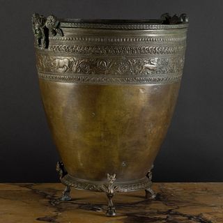 Italian Neoclassical Two-Handled Bronze Vase on Stand, Chiurazzi & Fils, After the Antique