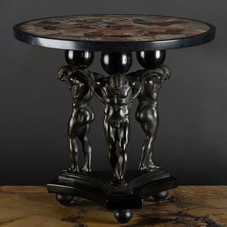 Italian Neoclassical Bronze-Mounted Specimen Marble Low Table