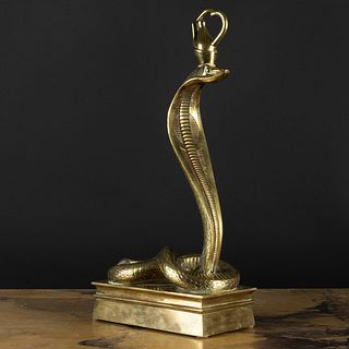 Egyptian Style Brass Cobra Form Doorstop