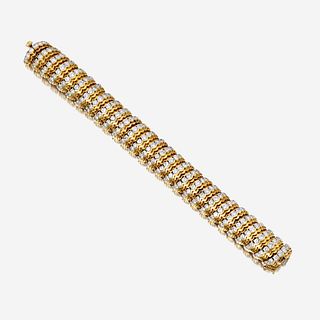 An eighteen karat gold and diamond bracelet, Van Cleef & Arpels c. 1950