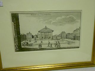 Wenceslas Hollar (1607-1677) Piazza in Covent Garden, etching, 14.5. x 25.5cm (plate); and The South