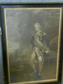 C. Turner after Hoppner, Admiral Lord Nelson, portrait mezzotint, 61½ x 41cm (24 x 16in)