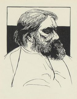 Leonard Baskin, Portrait of Gustave Courbet