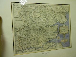 William Kip, Essexia, engraved map of Essex, pale hand colouring, 28.5 x 36.5cm