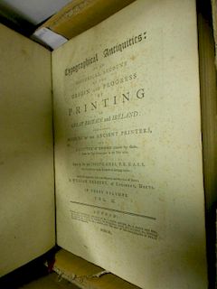 AMES (Joseph) Typographical Antiquities.., augmented by William Herbert, in 3 vols., 1786-90, 4to, m