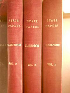 CLARENDON (Edward, Earl of) State Papers, 3 vols. Oxford 1767-1786, folio, ex library, neat inventor