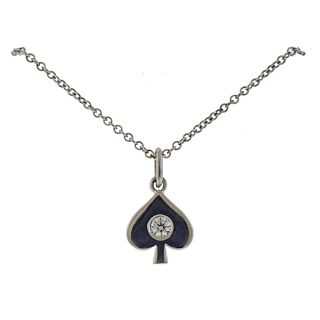 Hearts of Fire 18k Gold Diamond Spade Pendant Necklace