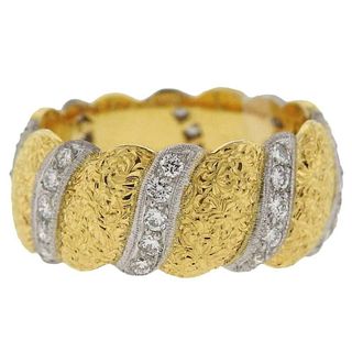 Buccellati Eternelle Diamond Gold Band Ring