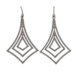 Tiffany & Co 18K White Gold Diamond Drop Earrings