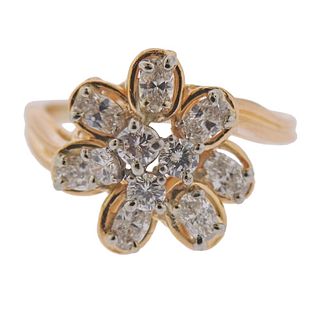 Oscar Heyman 18k Gold Platinum Diamond Ring