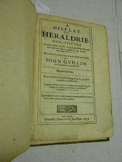 GUILLIM (John) A Display of Heraldrie... London: Jacob Blome, 1638, third edition, folio, numerous s
