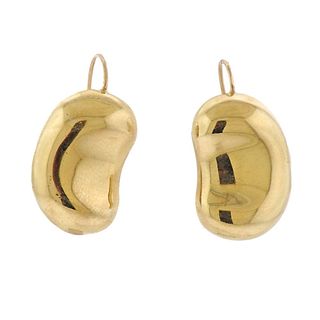 Tiffany & Co Elsa Peretti 18k Gold Bean Earrings