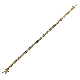 Italian 14k Gold Diamond Line Bracelet