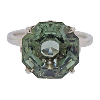 Tiffany & Co Sterling Silver Prasiolite Ring