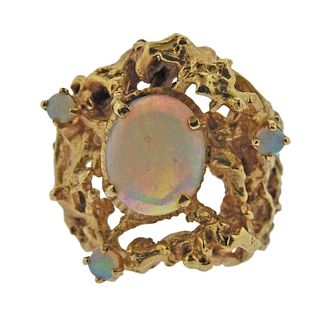 14k Gold Opal Ring 