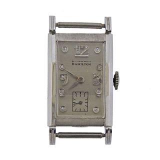 1950s Hamilton 14k Gold Diamond Watch 