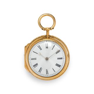 NATHAN MULLENS, GOLD-FILLED OPEN FACE POCKET WATCH