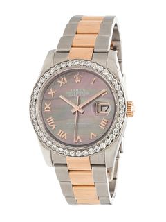 ROLEX, STAINLESS STEEL, EVEROSE AND DIAMOND REF. 116201 'OYSTER PERPETUAL DATEJUST' WRISTWATCH, CIRCA 2007