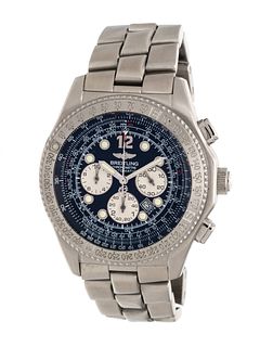 BREITLING, STAINLESS STEEL REF. A42362 'B2' CHRONOGRAPH WRISTWATCH