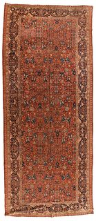 Antique Persian Tabriz Long Rug , 7'5'' x 17'4''