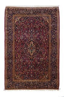 Vintage Persian Kashan, 4'4" x 6'7"