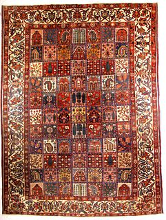 Vintage Persian Bakhtiari, 9'6" x 13'