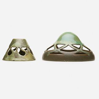 Fulper Pottery, Vasekraft lamp shades, set of two