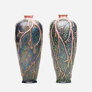 Riessner, Stellmacher & Kessel, Amphora seaweed vases, set of two