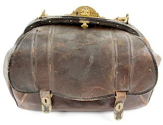 Doctor's Bag with 1865 Dated Patent Eagle Clasp 