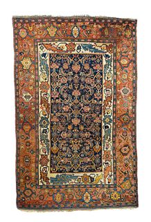 Antique Persian Bidjar, 4'7" x 7'3"