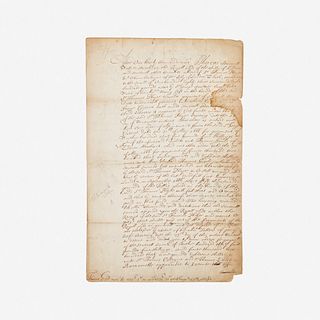 [Autographs & Manuscripts] [Great Fire of London] MS. Document