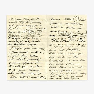 [Literature] Whitman, Walt Autograph Draft Letter