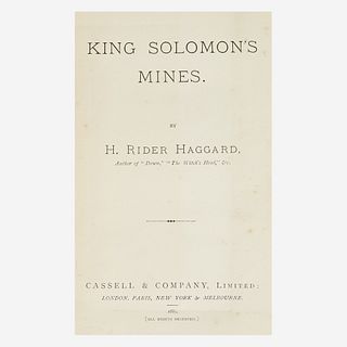 [Mystery & Science Fiction] Haggard, H. Rider King Solomon's Mines