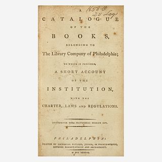 [Philadelphia & Pennsylvania] [Library Company of Philadelphia, The] A Catalogue of the Books, Belonging to The Library Company of Philadelphia...