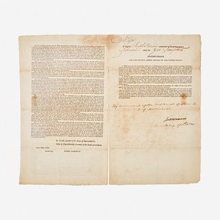[Presidential] Monroe, James Printed Privateering Document, signed