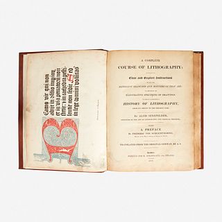 [Printing] Senefelder, Alois A Complete Course of Lithography: Containing Clear and Explicit Instructions in all the Different Branches and Manners of