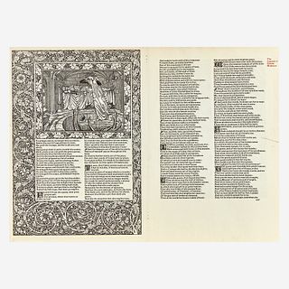 [Private Press] [Kelmscott Press] Leaf from the Kelmscott Press Chaucer