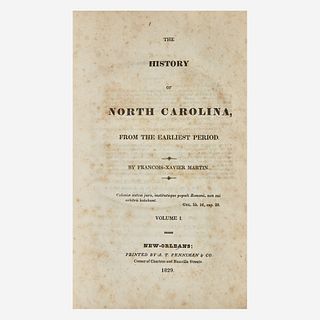 [Travel & Exploration] Martin, Francois-Xavier The History of North Carolina, From the Earliest Period
